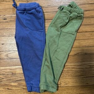 Kids Blue and Green Jogger Pants